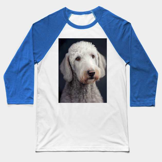 Bedlington Terrier Baseball T-Shirt by ABART BY ALEXST 